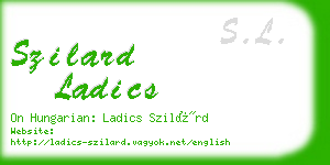 szilard ladics business card